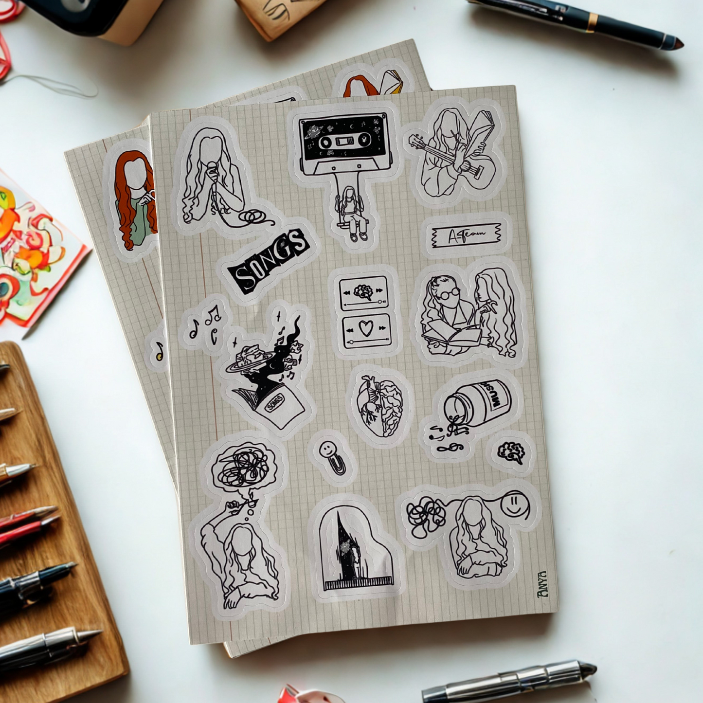 Sticker Your Story – Aesthetic Music Stickers for Journaling & Tech